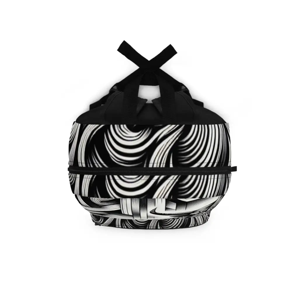 Majestic Bull in Monochrome Splendor Backpack One size Bags