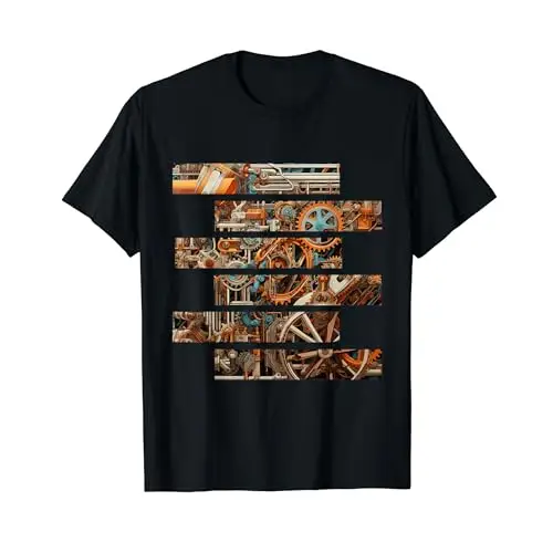 Mechanical Symphony: Intricate Cogs and Gears Perspective T