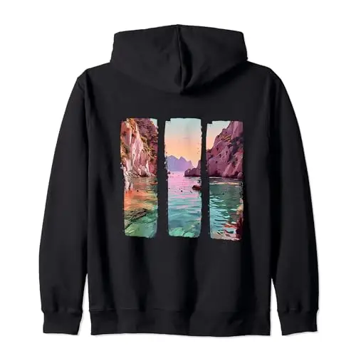 Mediterranean Serenity: Crystal Cove Harbor Reflections Zip