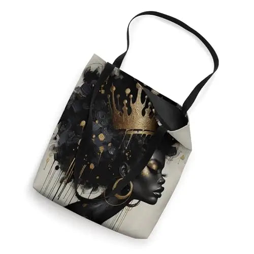Melanin Queen of Resilience: Crowned in Treasure Tote Bag