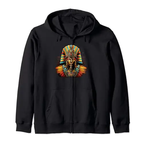 Monarchs of Time: Pharaoh’s Legacy Zip Hoodie Apparel