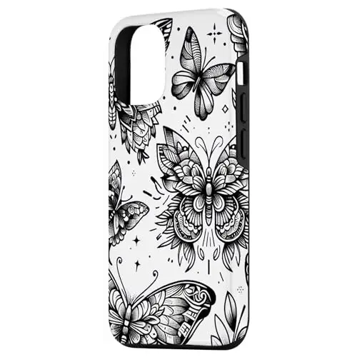 Monochromatic Butterfly Pattern: Harmony of Forms