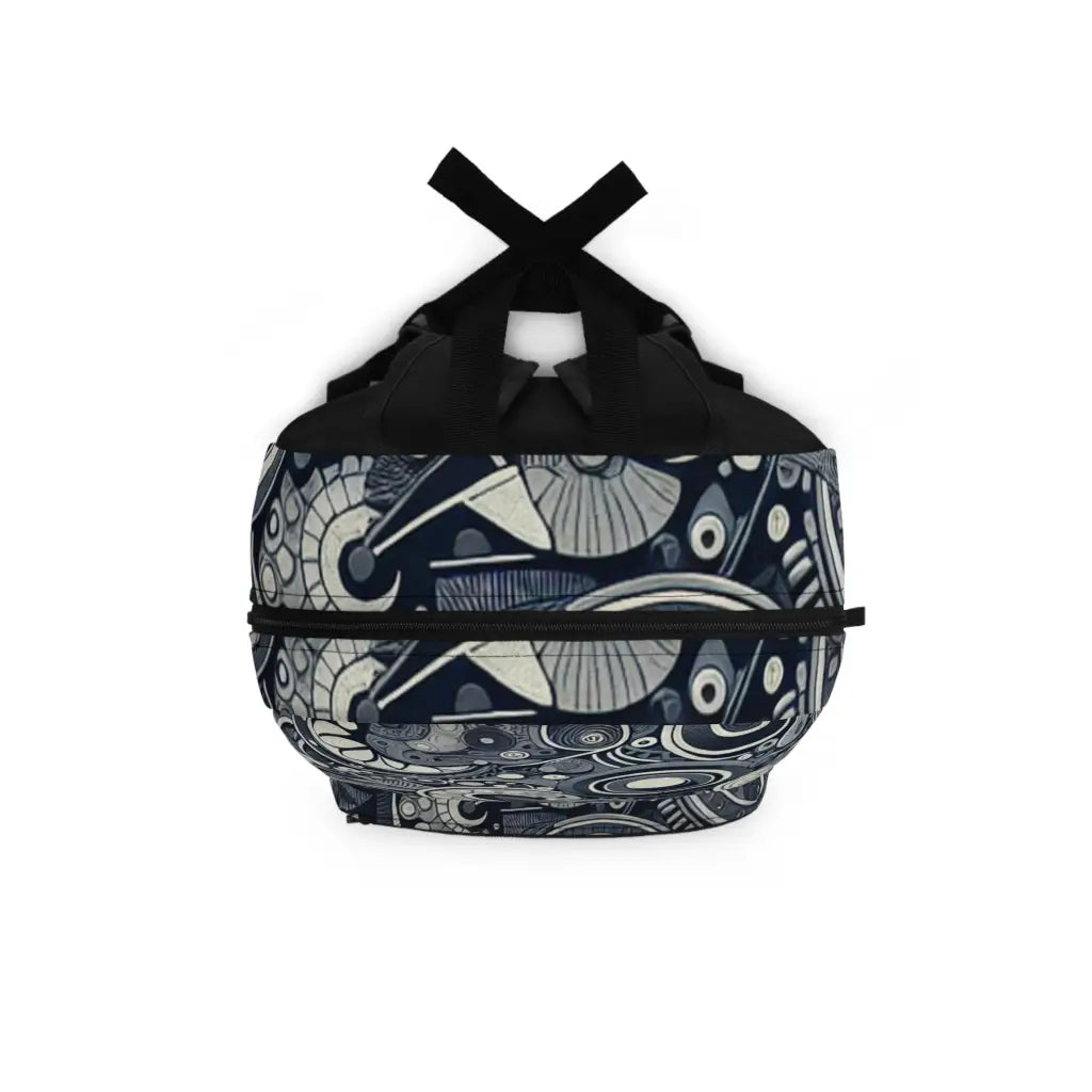 Monochrome Geometric Pattern Exploration Backpack One size
