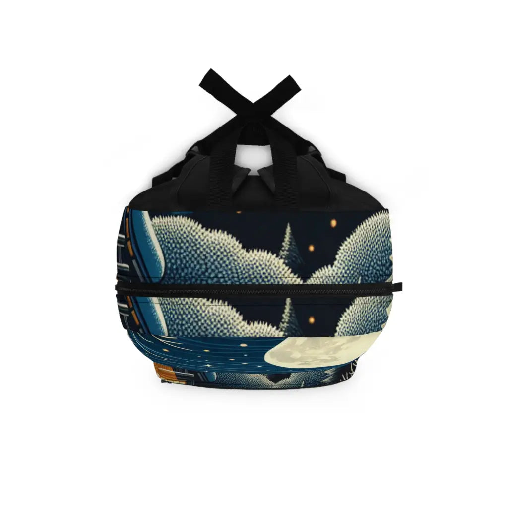 Moonlit Cabin in Winter Wonderland Backpack One size Bags