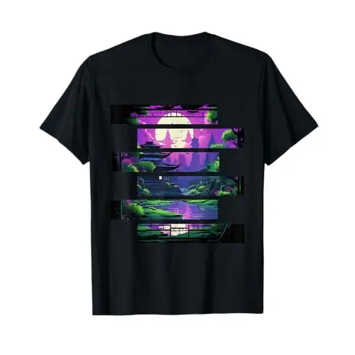 Moonlit Sanctuary: Twilight Reflections T Shirt Apparel