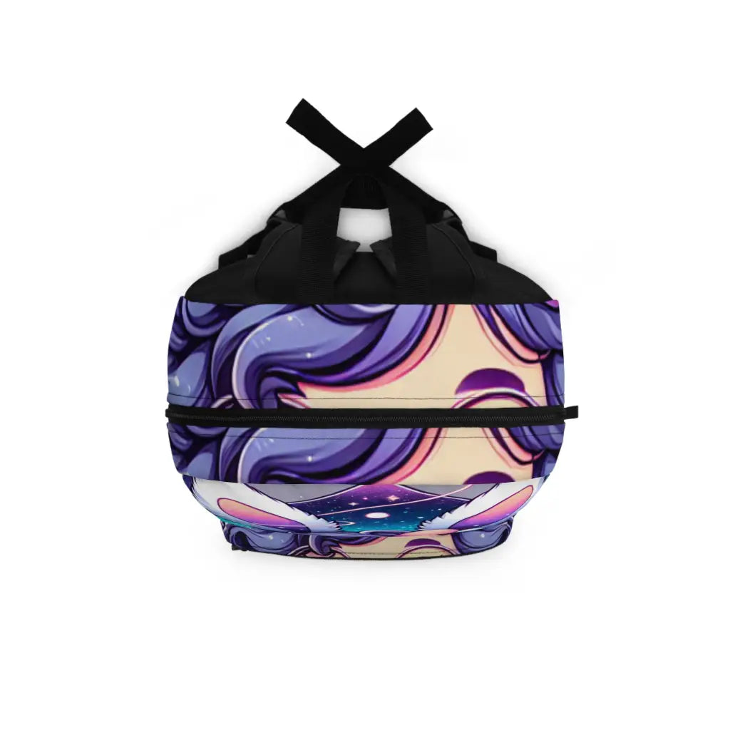 Mystical Cosmos and Curly haired Cutie Backpack One size