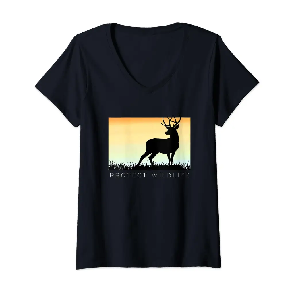 Nature’s Call: Preserving Wildlife V Neck T Shirt Apparel
