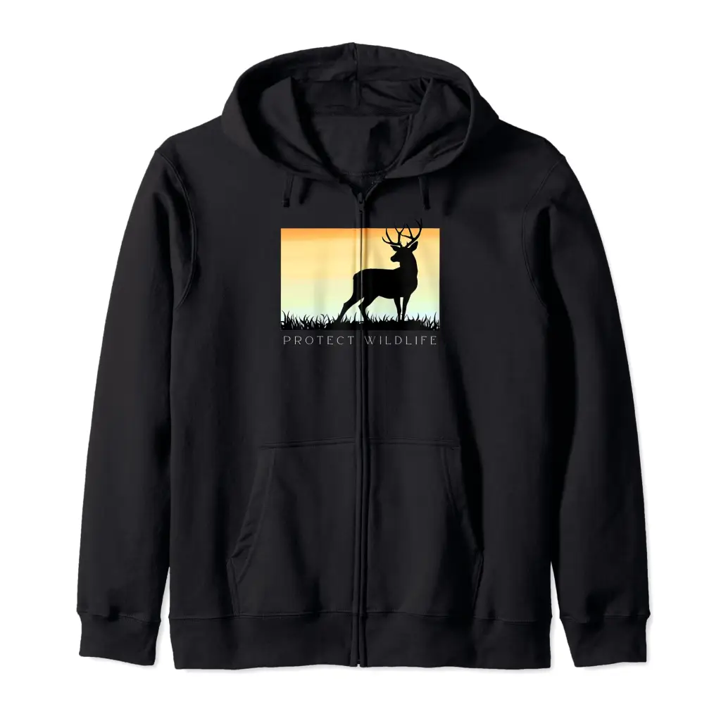 Nature’s Call: Preserving Wildlife Zip Hoodie Apparel
