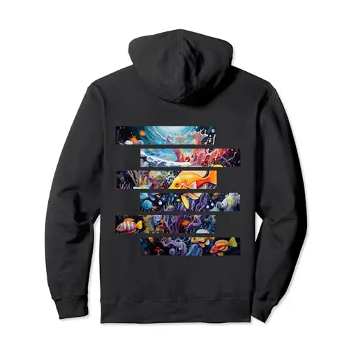 Oceanic Harmony Within Underwater Sea Life Pullover Hoodie