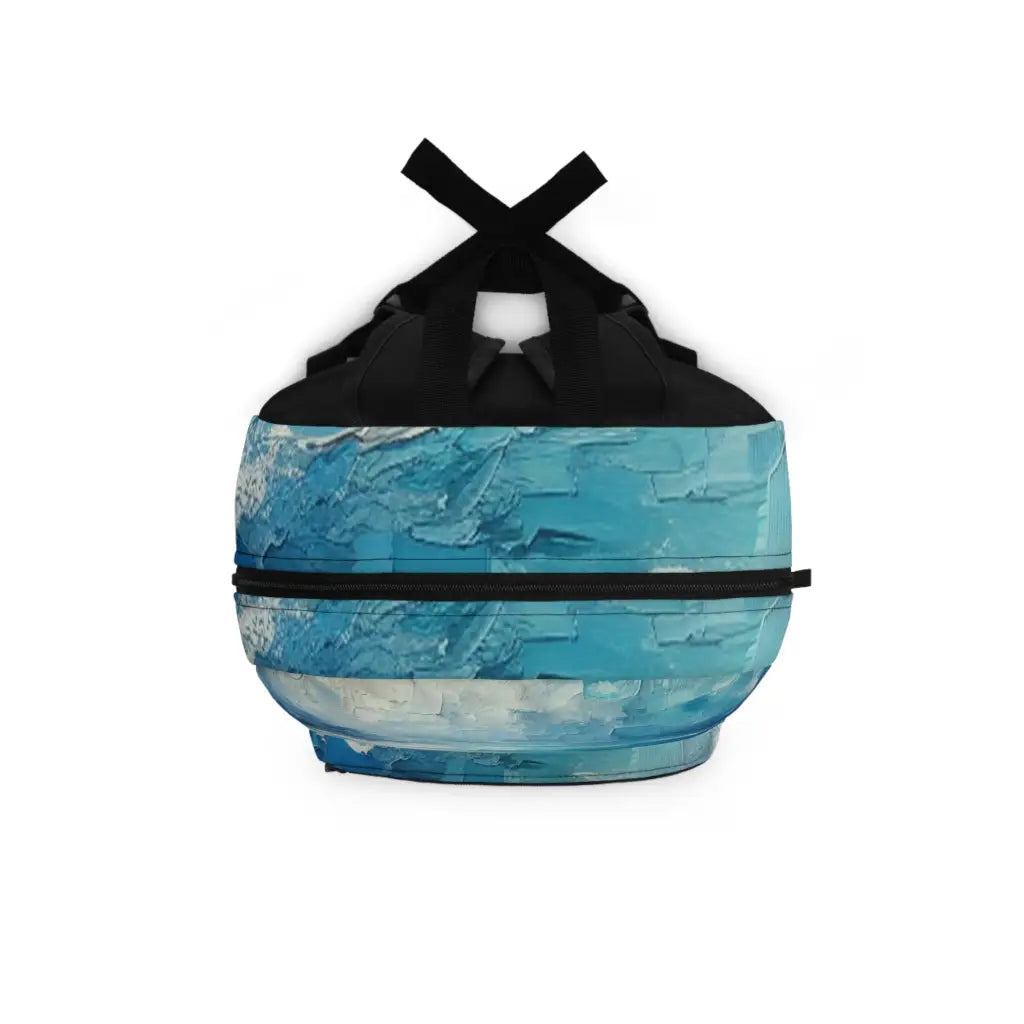 Ocean’s Brushstroke Canvas Backpack One size Bags