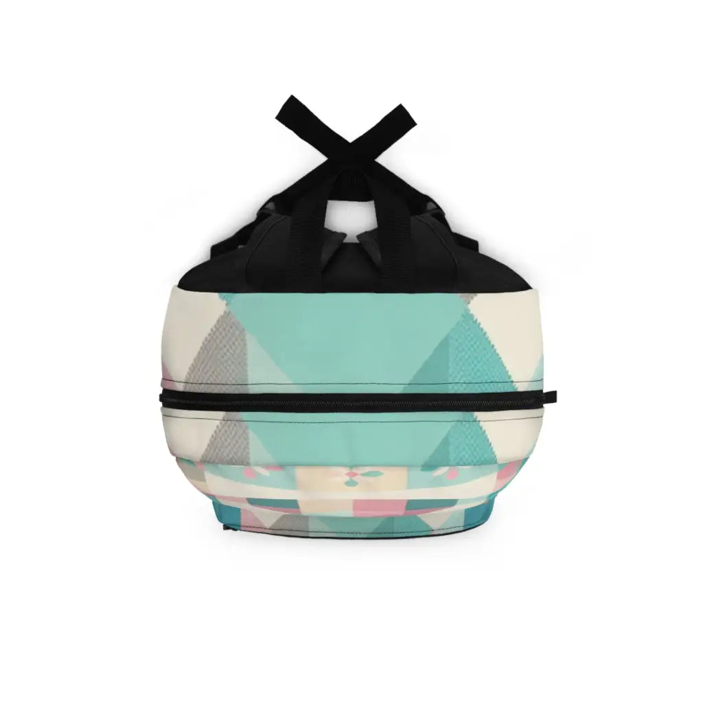 Pastel Geometry and Botanical Motifs Backpack One size Bags