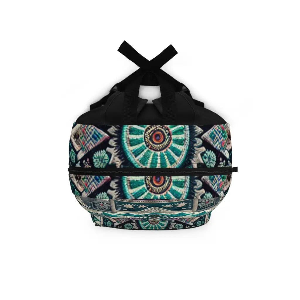 Patterned Mosaic of Nature and Geometry Backpack One size
