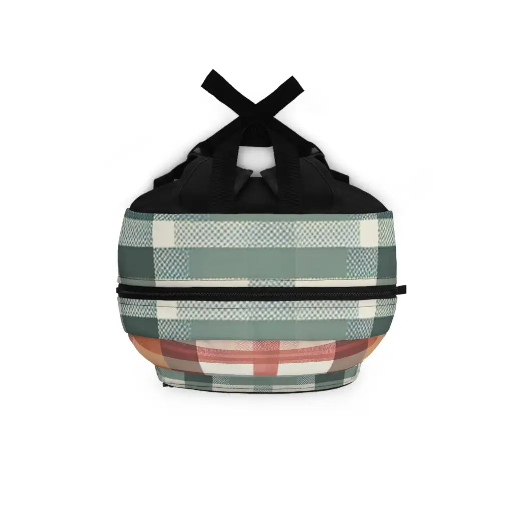 Plaid Patchwork Panorama Backpack One size Bags