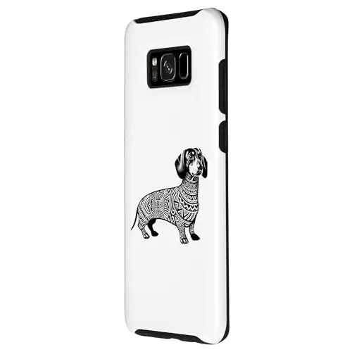 Playful Tribal Pattern: Stylish Dachshund in Black