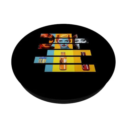 Pop Art Fusion: Fragmented Faces & Soda Bottles PopSockets