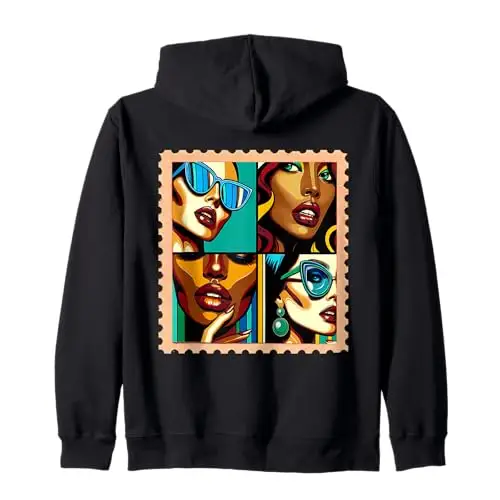 Pop Glam – Stamp No. 2 Zip Hoodie Apparel