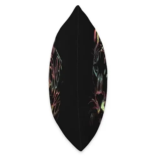 Prismatic Predator: The Watchful Leopard Throw Pillow Home