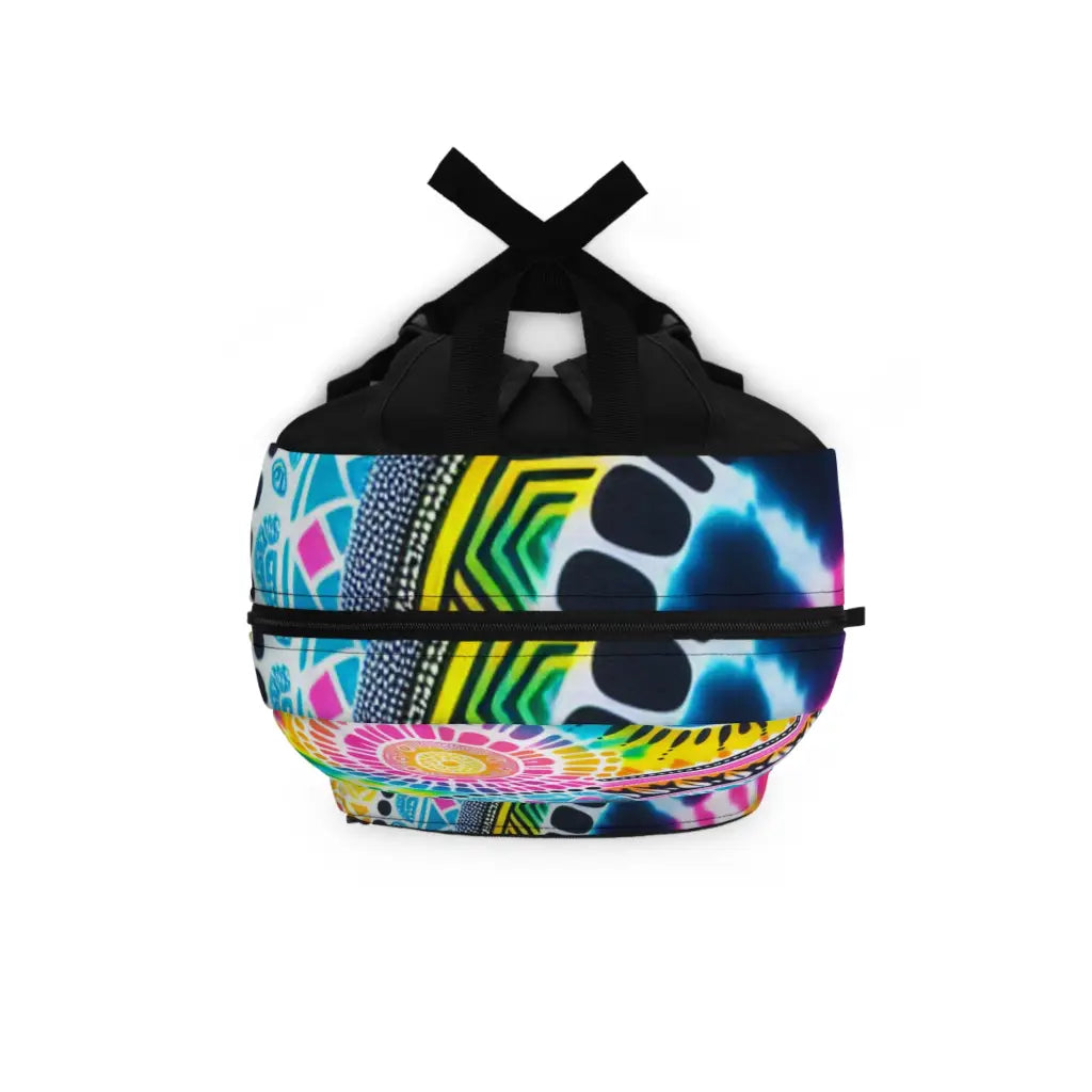Psychedelic Fusion of Patterns and Hues Backpack One size