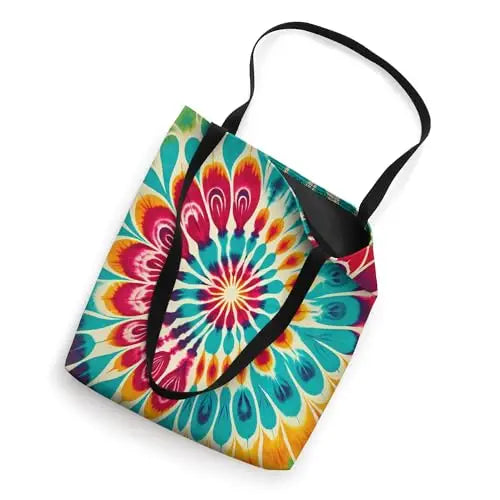 Radiant Vortex: Psychedelic Burst Tote Bag Apparel