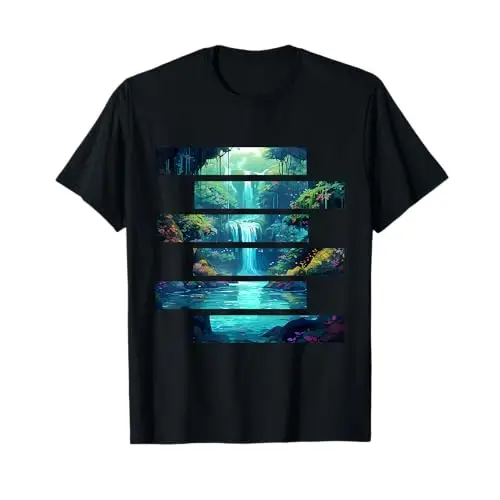 Serenity Falls: Hidden Jungle Cascades T Shirt Apparel