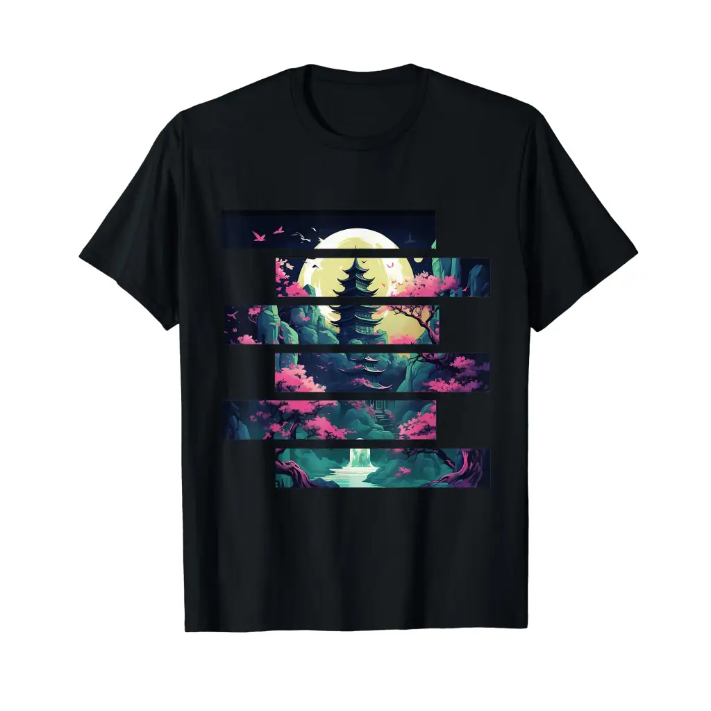 Serenity in Bloom: Japanese Cherry Blossom Grove T Shirt