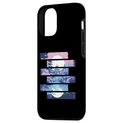 Serenity in Stripes: Tranquil Temple at Twilight Case