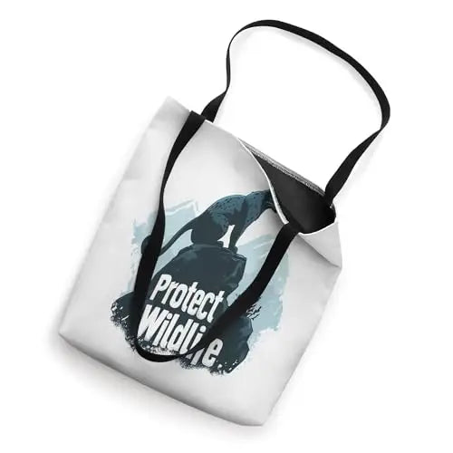 Silent Mountain Leopard: Protect Wildlife Tote Bag Apparel