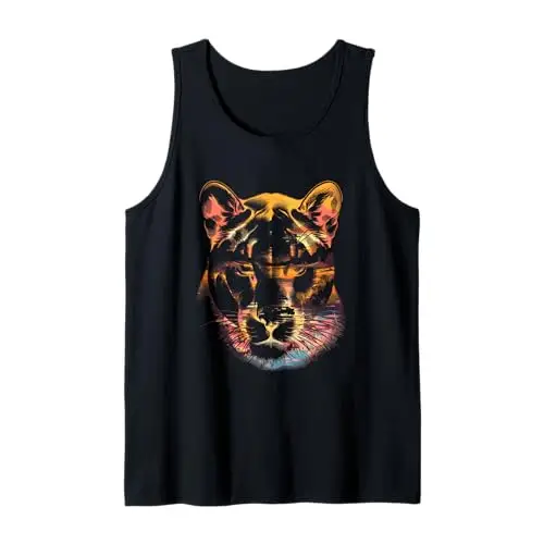 Sundown Stalker: Panther in the Wild Tank Top Apparel
