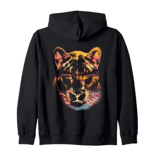 Sundown Stalker: Panther in the Wild Zip Hoodie Apparel