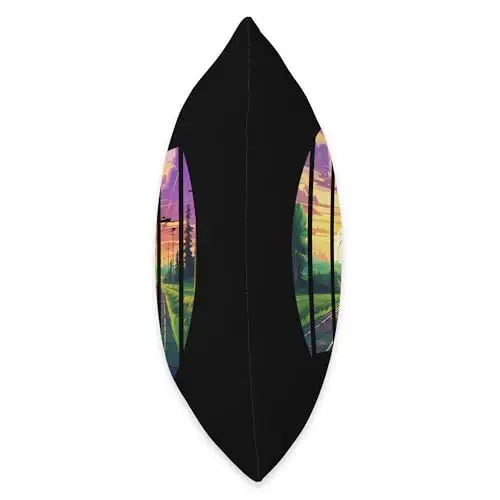 Sunset Journey: Fragmented Road to Serenity Throw Pillow