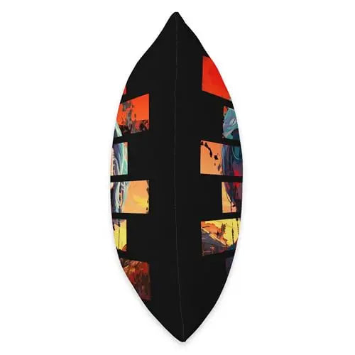 Sunset Rebellion: Fragmented Vibes Throw Pillow Home