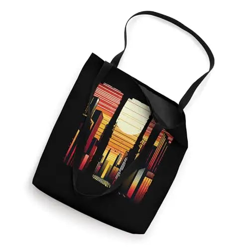 Sunset Skyline Symphony Vibrant City Horizon Tote Bag