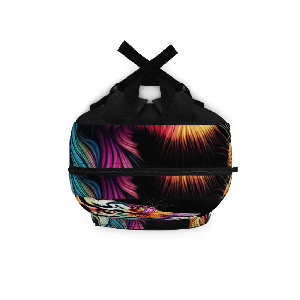 Tigers in a Kaleidoscope of Patterns Backpack One size Bags