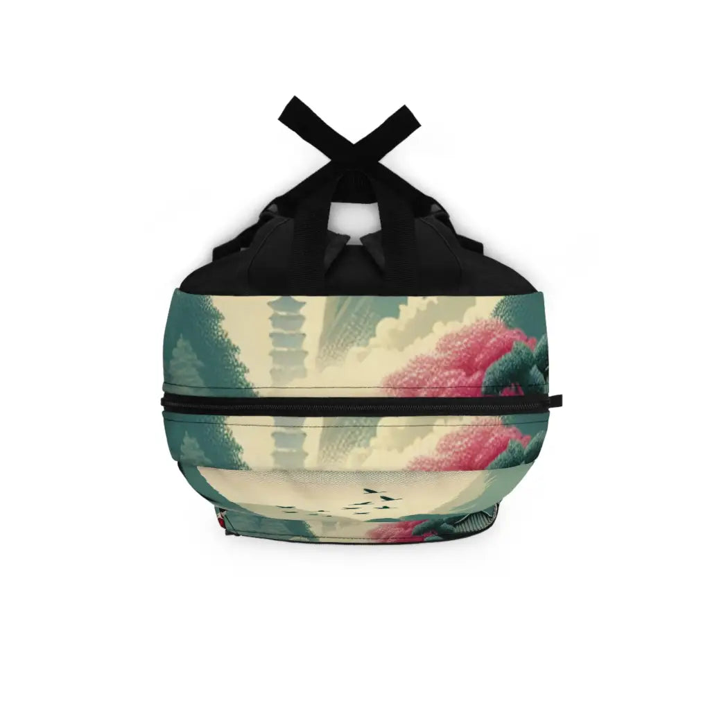 Tranquil Reverence in a Timeless Garden Backpack One size