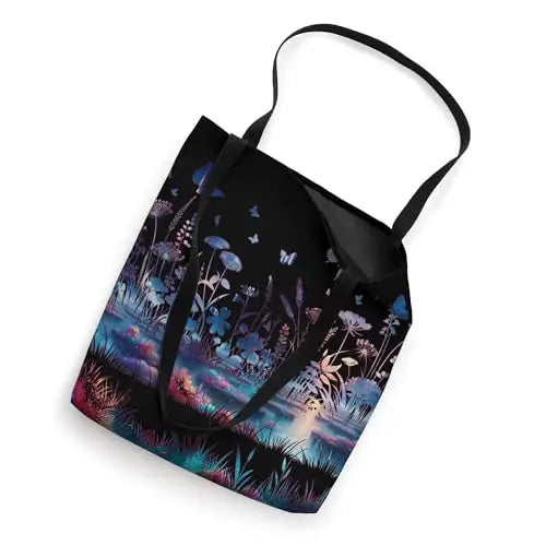 Twilight Garden: Ethereal Meadow with Butterflies Tote Bag