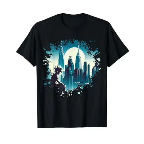 Urban Reverie: Shadows of the Skyline T Shirt Apparel