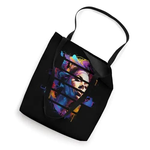 Vibrant Dreams: Abstract Fragmented Vision Tote Bag Apparel