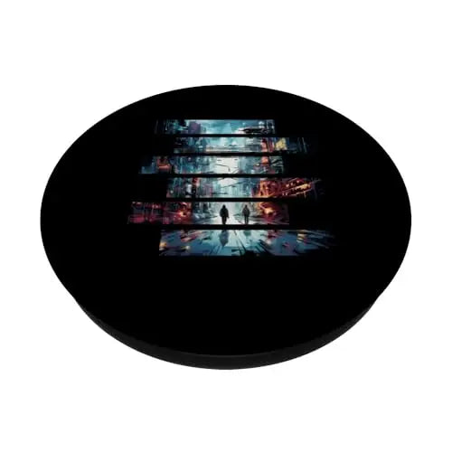 Vibrant Echoes: Stroll Through the Cyber City PopSockets