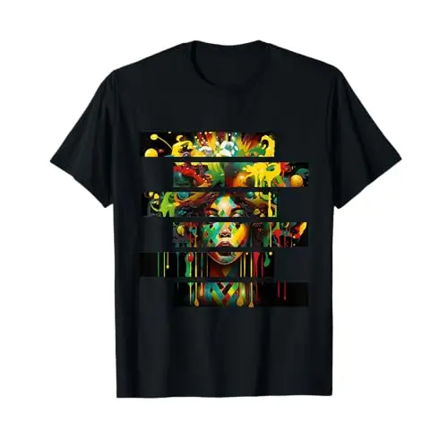 Vibrant Fusion: Dripping Identity T Shirt Apparel