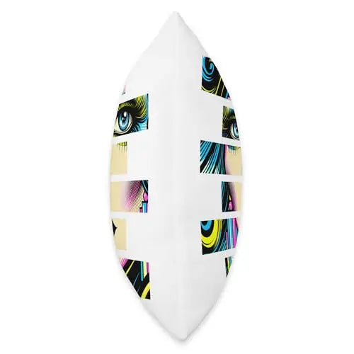 Vibrant Gaze: Fragmented Pop Beauty Throw Pillow Home