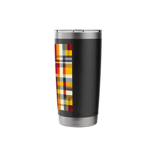 Warm Plaid Reverie: Autumn Tartan Vibe Stainless Steel