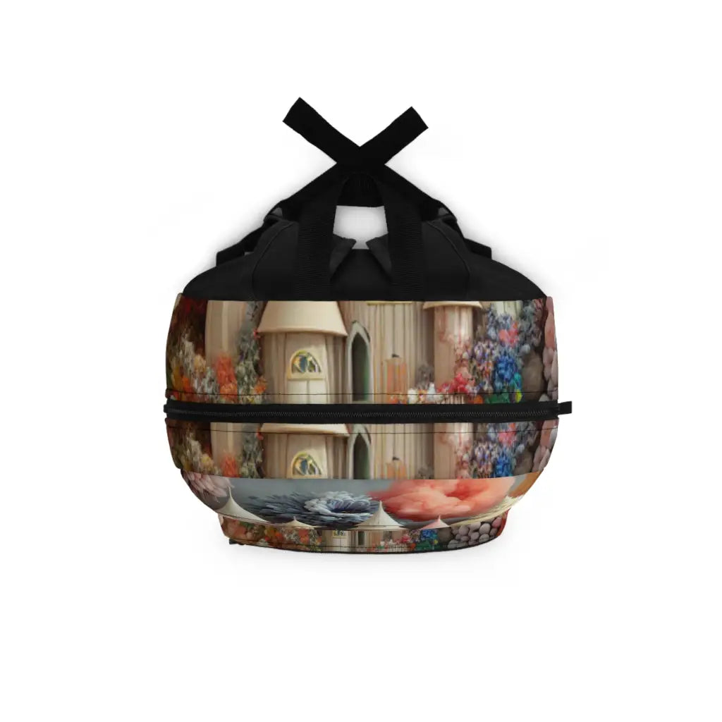 Whimsical Castle in a Pastel Forest Backpack One size Bags