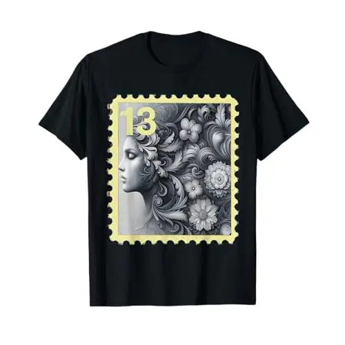 Whispers in Monochrome – Stamp No. 13 T Shirt Apparel