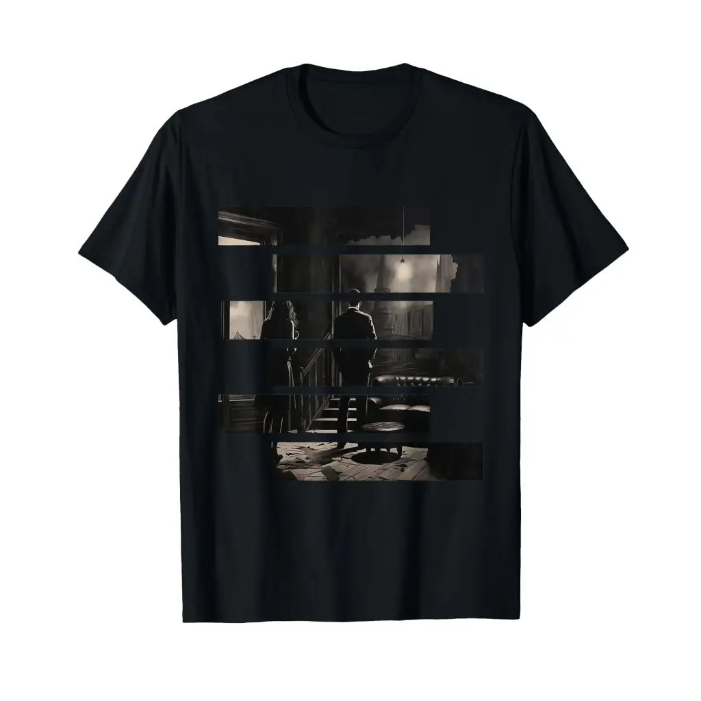 Whispers in the Smoke: Silent Confrontation T Shirt Apparel