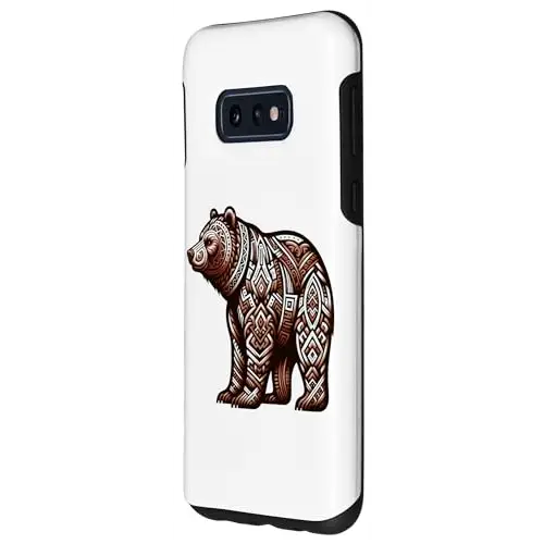 Wild Majestic Elegance: Brown Bear with Tribal Pattern Case