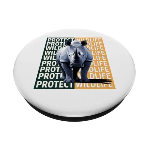 Wild Rhino: A Call to Protect Wildlife PopSockets Swappable