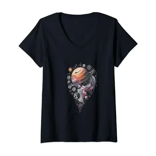 Womens Celebrating the Celestial Beauty of Various Planets