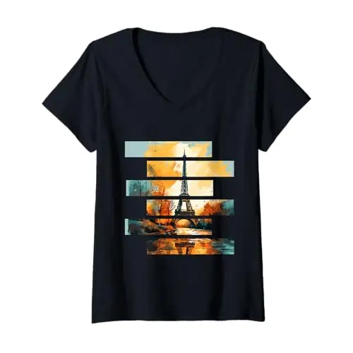 Womens Golden Hour in Paris: Eiffel Tower Reflections V