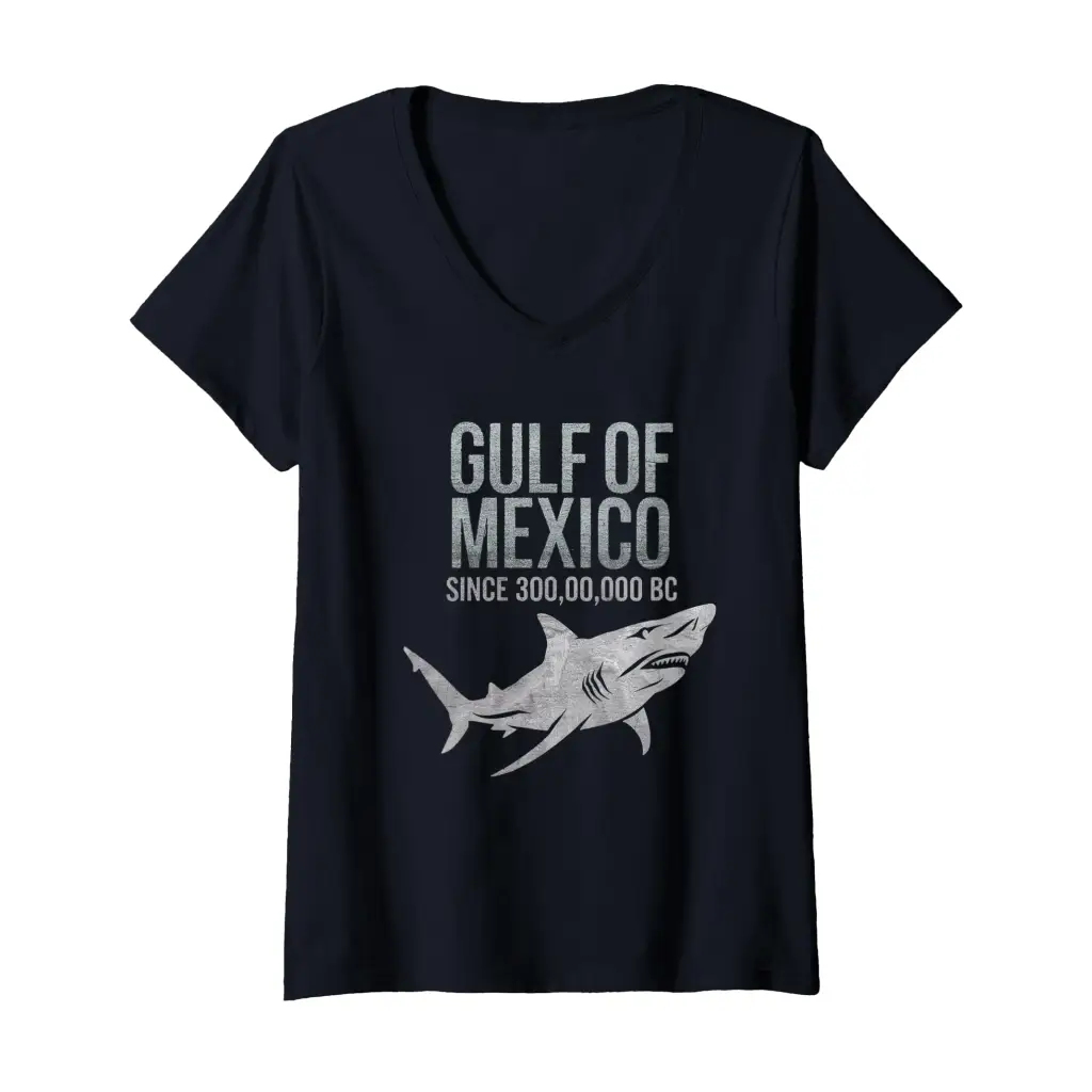 Womens Gulf of Mexico: Ancient Predator’s Domain V Neck T