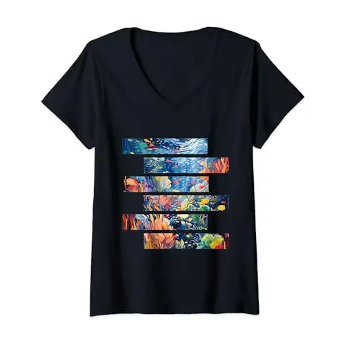 Womens Reef Rhapsody: Colorful Fish and Underwater Sea Life